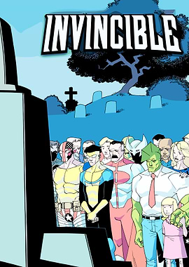 Invincible Comic Cover Funeral Scene