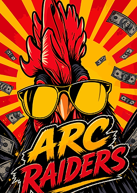 Rooster with Sunglasses and Money