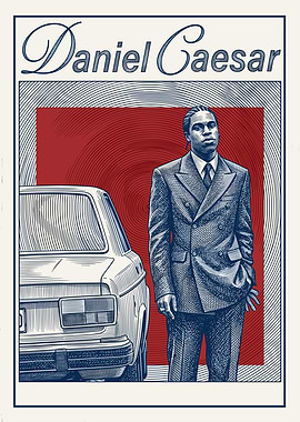 Daniel Caesar Vintage Poster