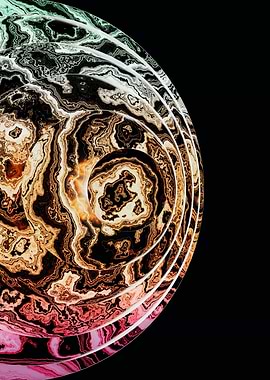 Abstract Swirling Marble Circles