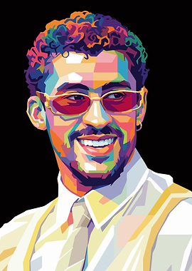 Bad Bunny Pop Art Portrait