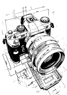 Camera Blueprint Illustration