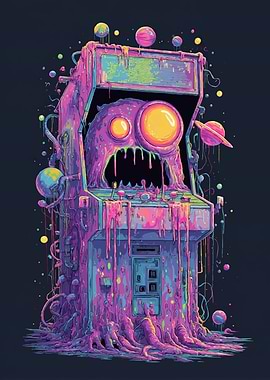 Melting Arcade Machine Monster