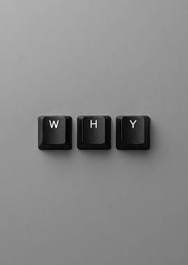 Keyboard keys spell WHY