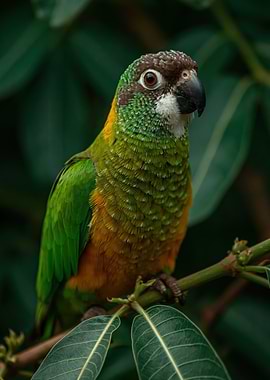 Brown-headed Parrot on a Branch