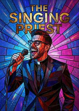 The Singing Priest Stained Glass Art