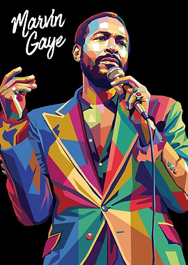 Marvin Gaye Pop Art Portrait