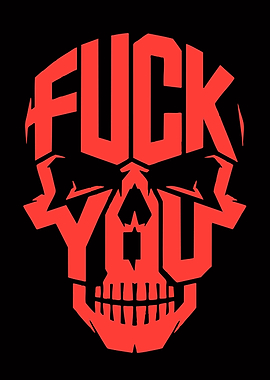 Skull with Text Art