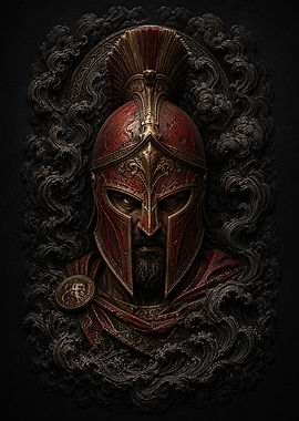 Spartan Warrior Helmet and Bust