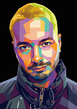 J Balvin Pop Art Portrait