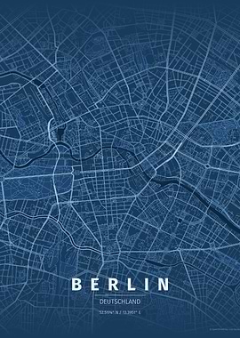 Berlin Blueprint Theme City Map