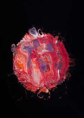 Abstract Red and Purple Swirls