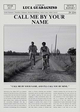 Call Me By Your Name Movie Poster