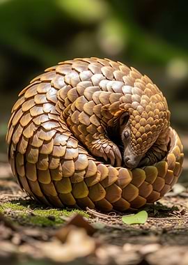 Pangolin Curled Up