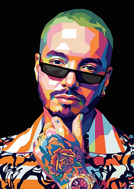 J Balvin Pop Art Portrait