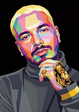 J Balvin Pop Art Portrait