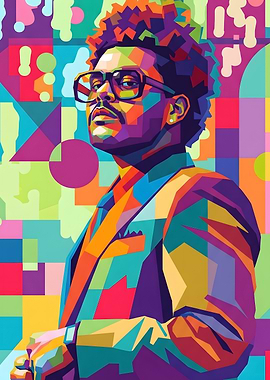 The Weeknd Pop Art Portrait