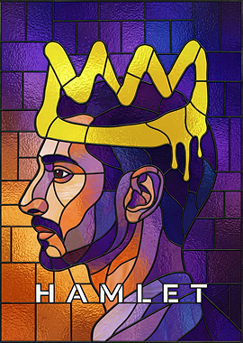 Hamlet Movie Stained Glass King Portrait