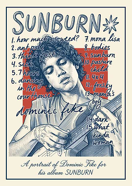 Dominic Fike Sunburn Album Poster