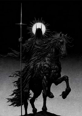 Dark Rider with Spear and Halo