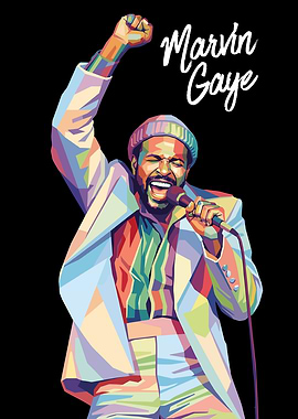 Marvin Gaye Pop Art Portrait