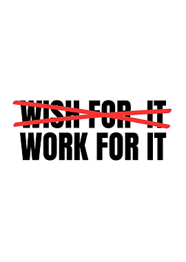 Work for it text art