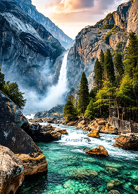 Turquoise Canyon Waterfall
