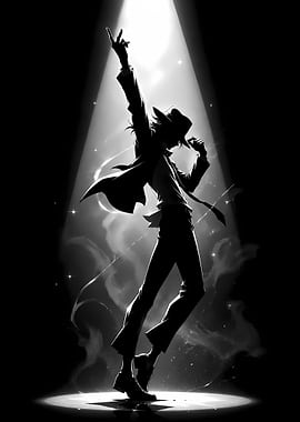 Silhouette of a Dancer on Stage