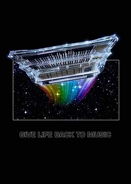 Synthwave Keyboard in Space