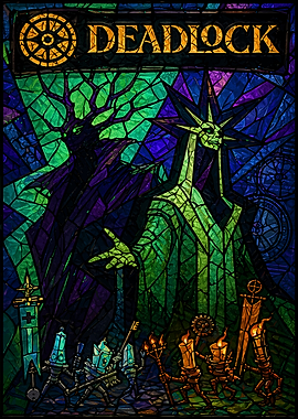 Deadlock Stained Glass Art