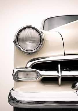 Close-up of a vintage car headlight - Retro Classic