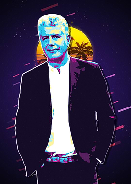 Anthony Bourdain Retro Pop Art