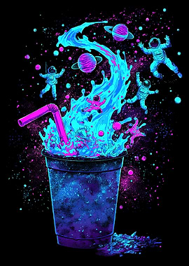 Astronauts in a Cosmic Drink