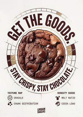 Chocolate Chip Cookie with Text
