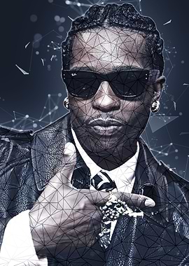 A$AP Rocky Geometric Portrait