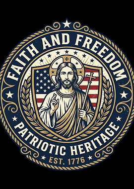 Jesus Patriotic Christian American Flag