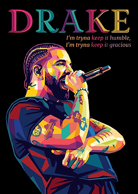Drake Pop Art Portrait