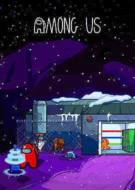 Among Us Winter Scene