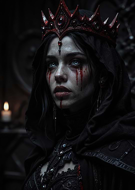 Gothic Queen with Bloody Tears