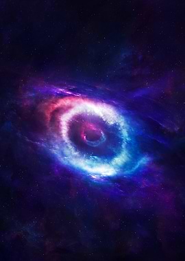 Cosmic Nebula with Swirling Colors