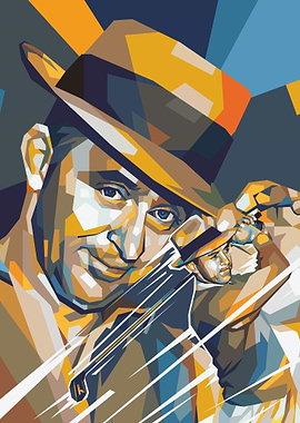 Pop Art Portrait of a Golfer