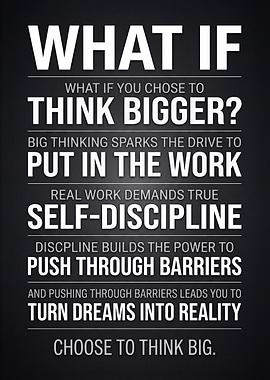 What If Inspirational Motivational Poster