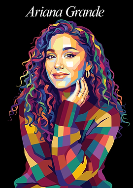 Ariana Grande Pop Art Portrait