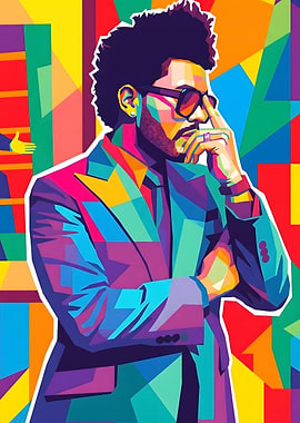 The Weeknd Pop Art Portrait