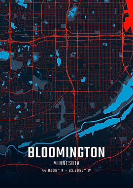 Bloomington Minnesota City Map