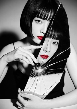 Woman with Broken Mirror
