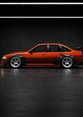 Modified Orange Sedan