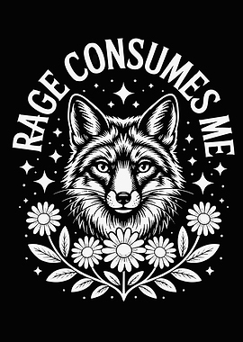 Rage Consumes Me Fox Illustration