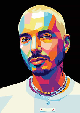 J Balvin Pop Art Portrait