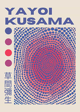 Yayoi Kusama Dot Art Poster